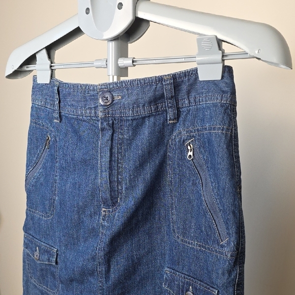 Vintage Y2K Columbia Women’s Denim Utility Skirt – Size 6 – 100% Cotton - Picture 2 of 10